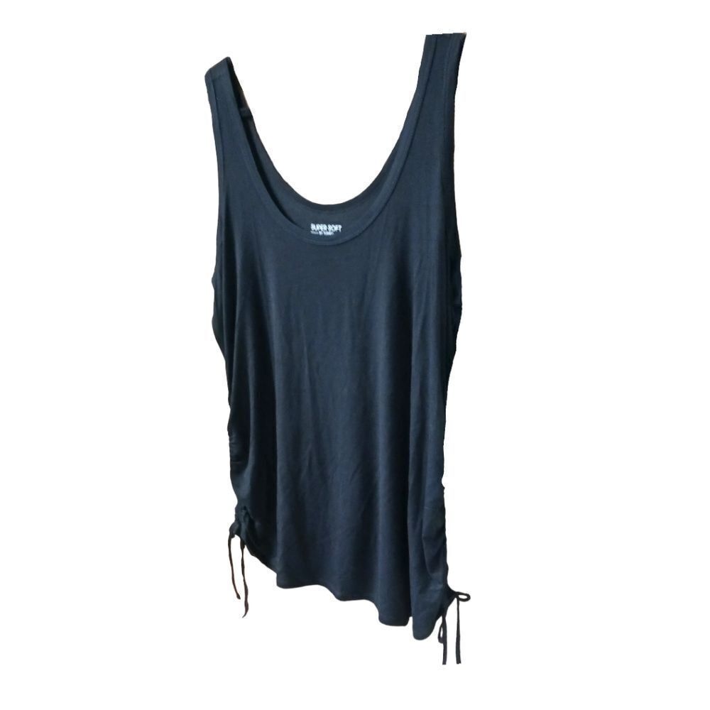 TORRID Plus Size Black Super soft Scoop Neck Side Tie Tank Top SIZE 3X - Picture 4 of 12